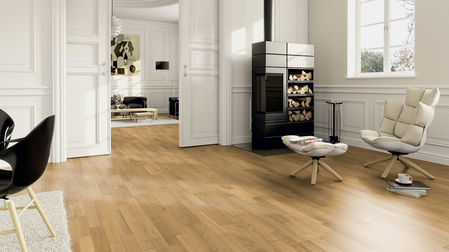 Oak design 3-strip