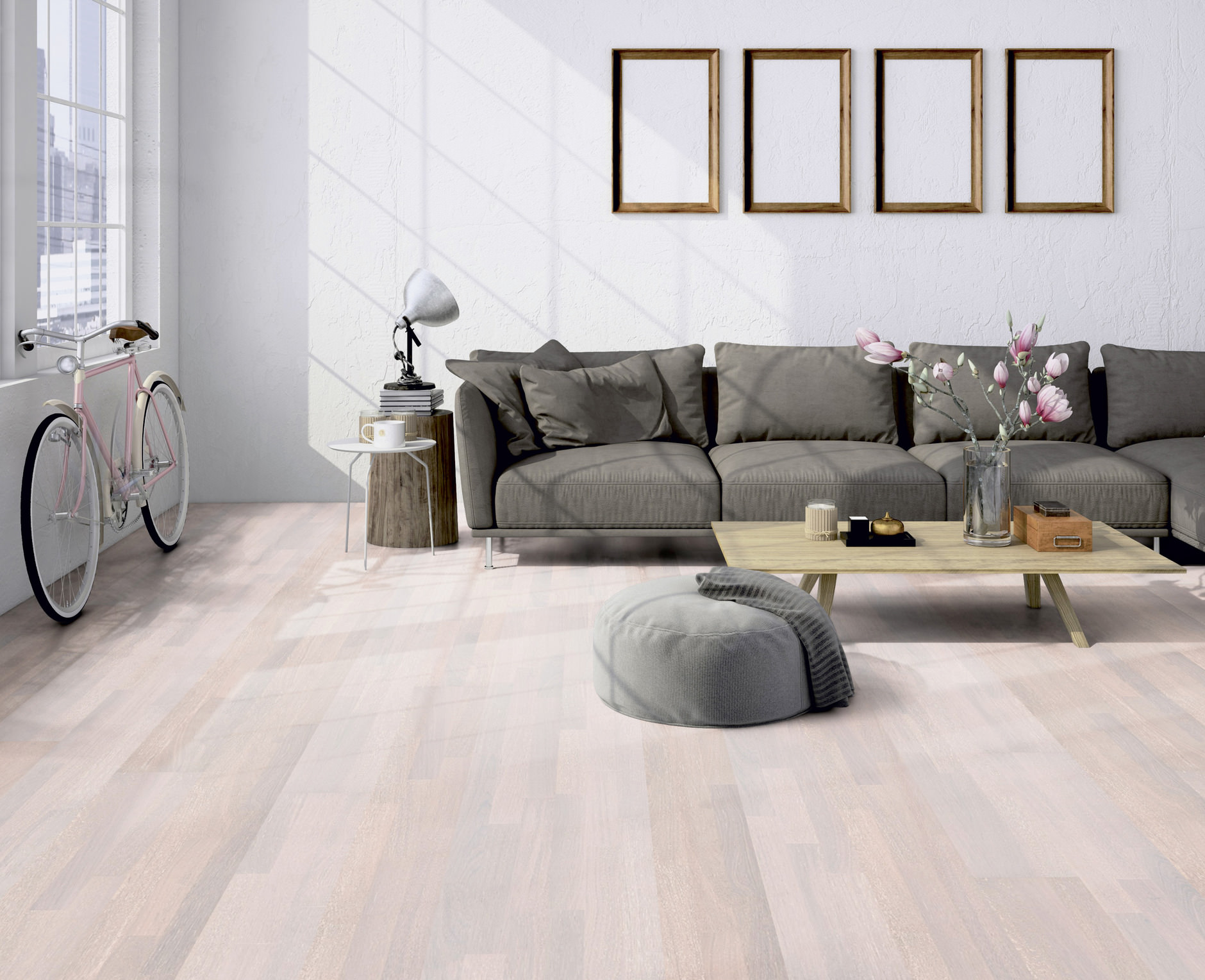 Oak old white 3-strip - imagine 3