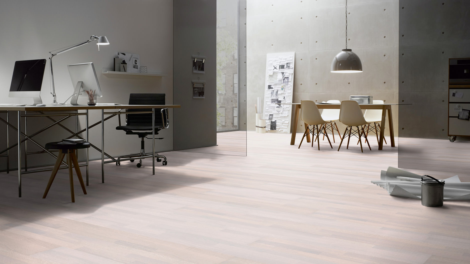 Oak old white 3-strip