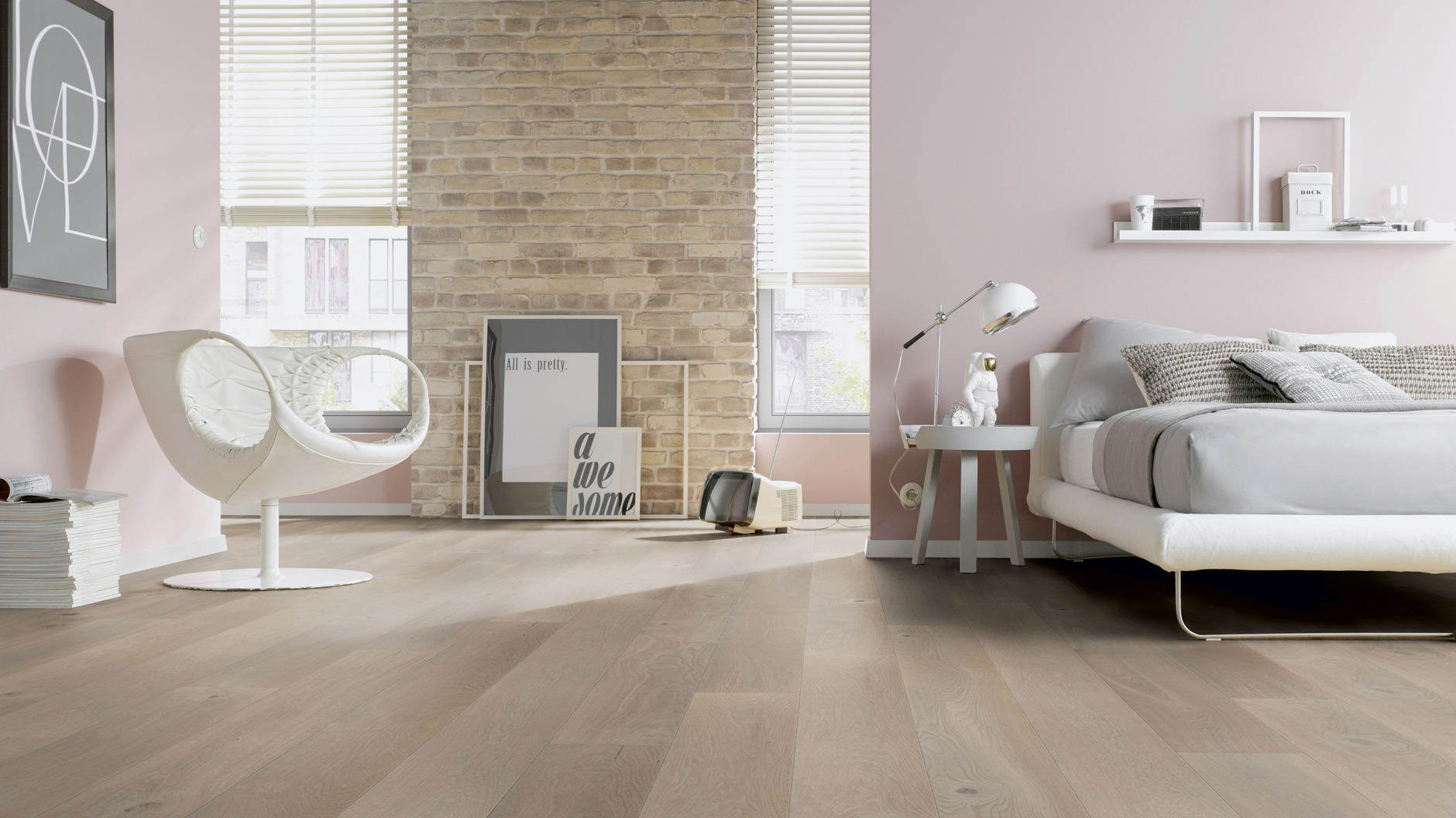 Oak unique silver grey plank