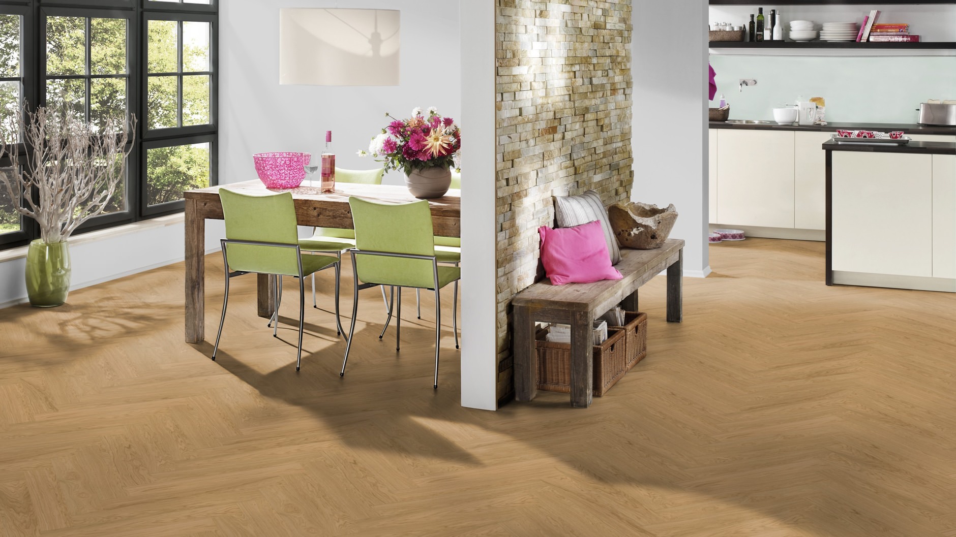 Oak Gran Sasso herringbone - imagine 3